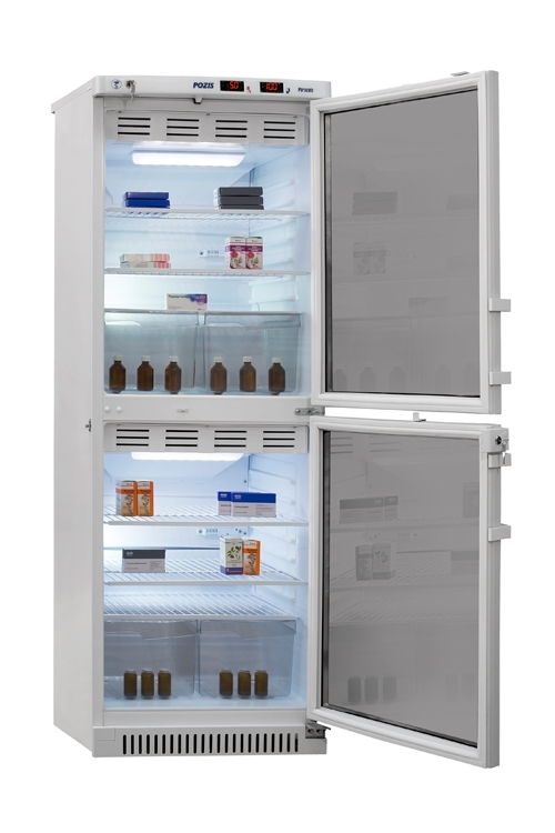 Холодильник фармацевтический двухкамерный ХФД-280 POZIS белый дв. металл