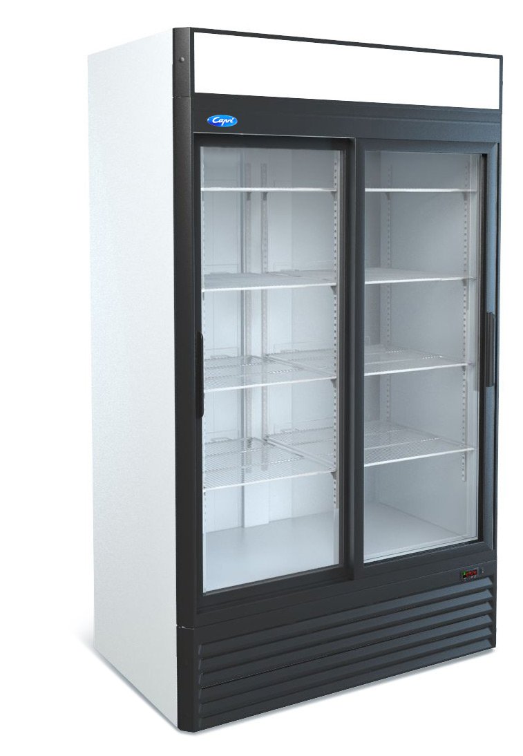 Шкаф холодильный с стеклянными дверьми купе МХМ Капри 1,12СК статика