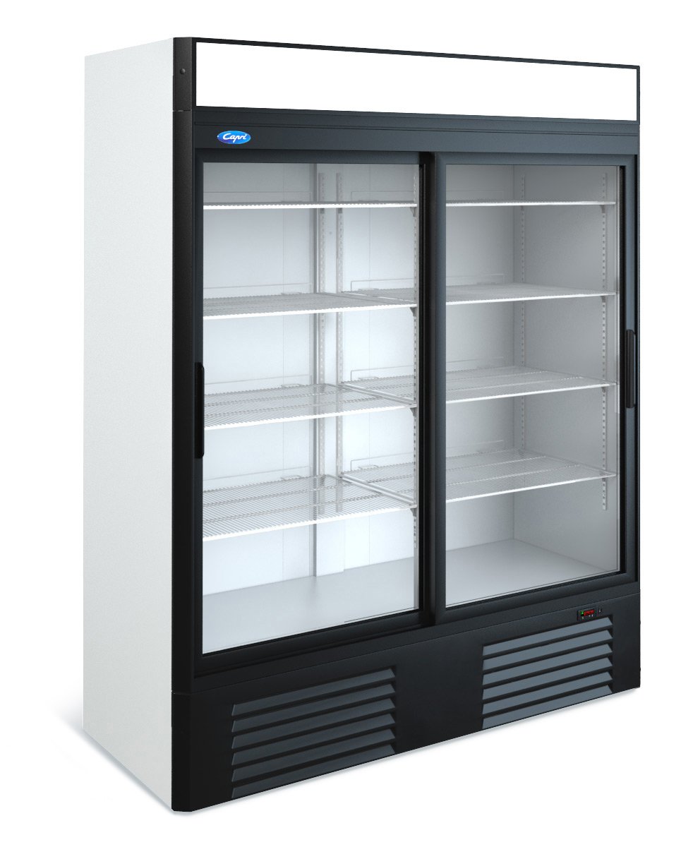 Шкаф холодильный с стеклянными дверьми купе МХМ Капри 1,5СК